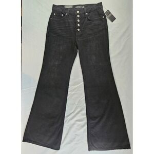 Lauren Ralph Lauren High Rise Flare Jeans Size 28/6 Black Non Stretch NWT L336